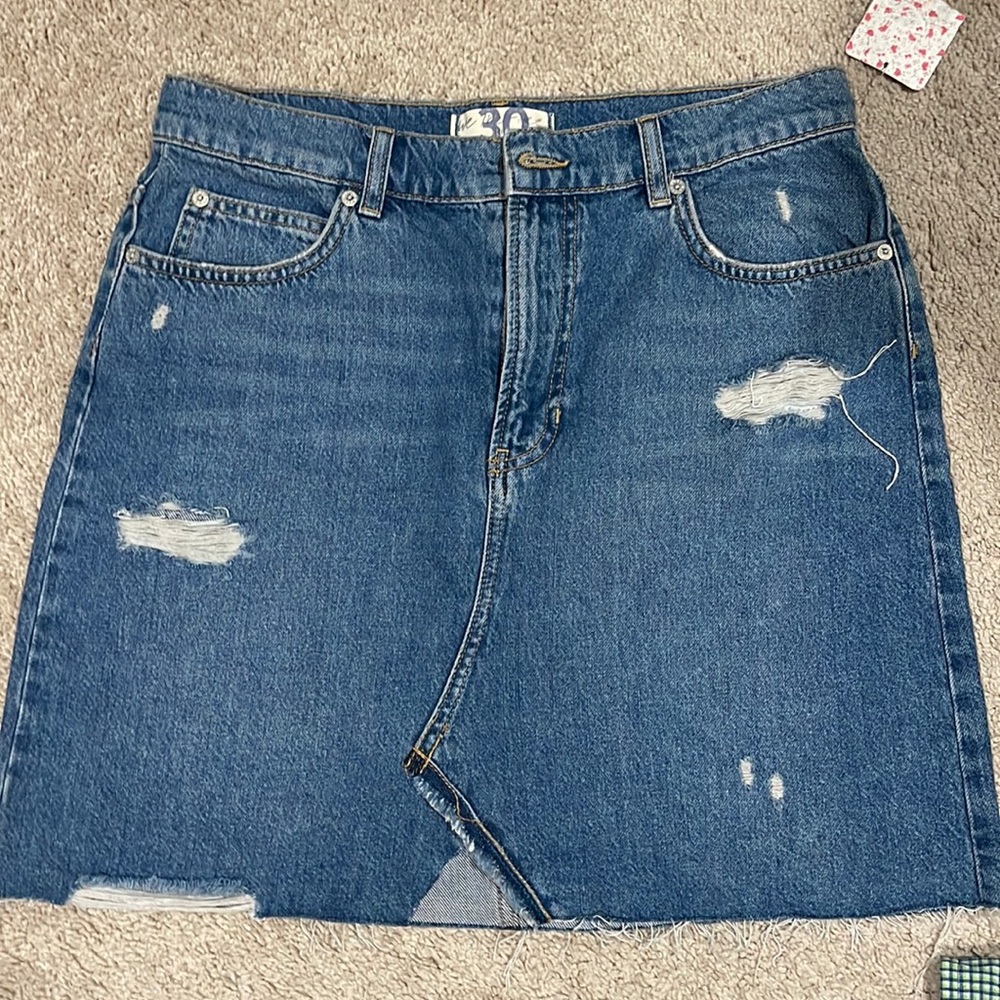 Free people denim skirt